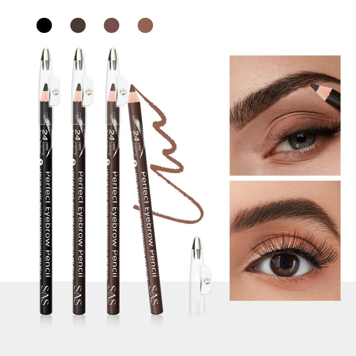 SAS Waterproof Long-Lasting Natural Brow Pen SAP007 6 sas brow pen waterproof non fading brow tint natural long lasting sap007 SPU947535449097 9960