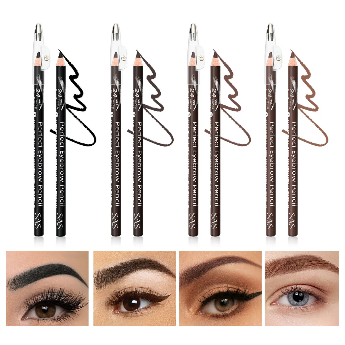 SAS Waterproof Long-Lasting Natural Brow Pen SAP007 7 sas brow pen waterproof non fading brow tint natural long lasting sap007 SPU947535449097 9961
