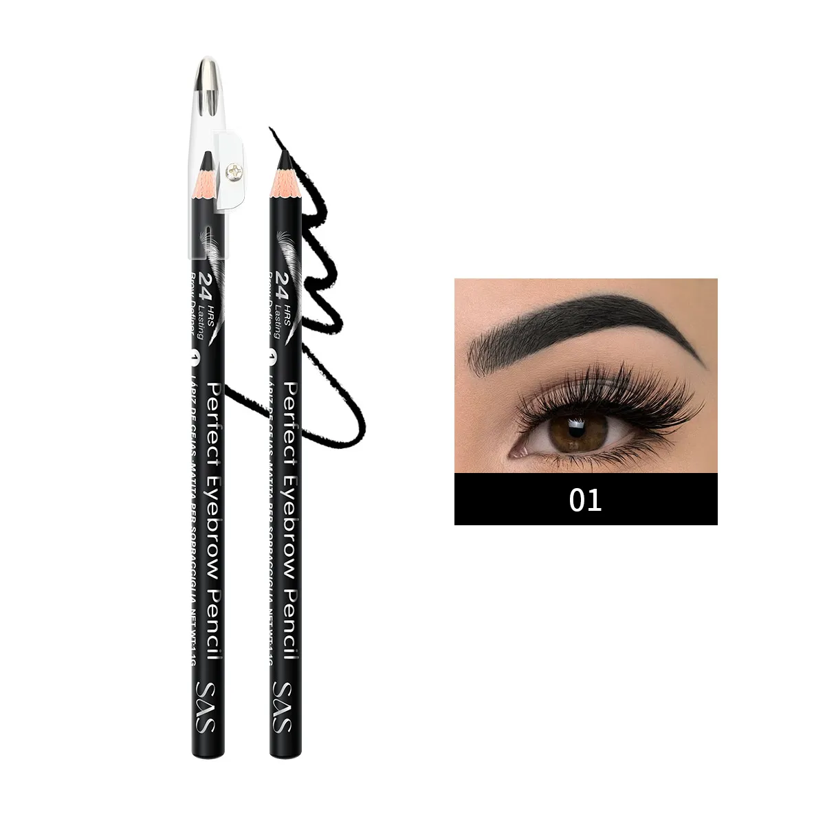 SAS Waterproof Long-Lasting Natural Brow Pen SAP007 9 sas brow pen waterproof non fading brow tint natural long lasting sap007 SPU947535449097 9963