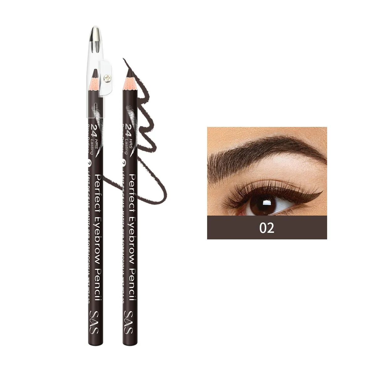 SAS Waterproof Long-Lasting Natural Brow Pen SAP007 10 sas brow pen waterproof non fading brow tint natural long lasting sap007 SPU947535449097 9964