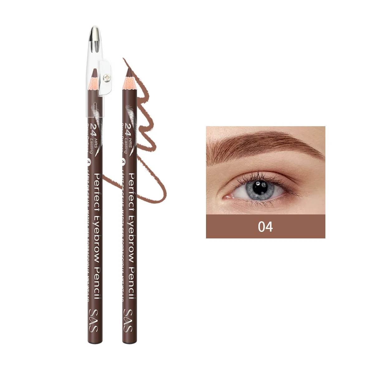SAS Waterproof Long-Lasting Natural Brow Pen SAP007 12 sas brow pen waterproof non fading brow tint natural long lasting sap007 SPU947535449097 9966