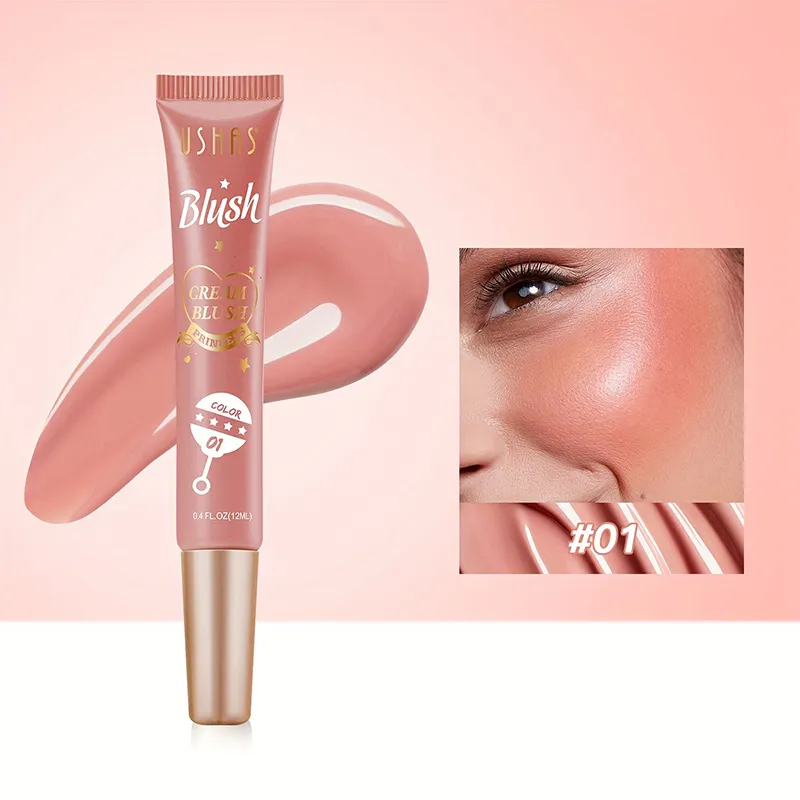 USHAS 4-Color Liquid Blush Eyeshadow Lip Cheek Shimmer FS324 10 ushas 4 color liquid blush eyeshadow lip cheek dual use contour natural fine shimmer fs324 SPU929510167685 8252
