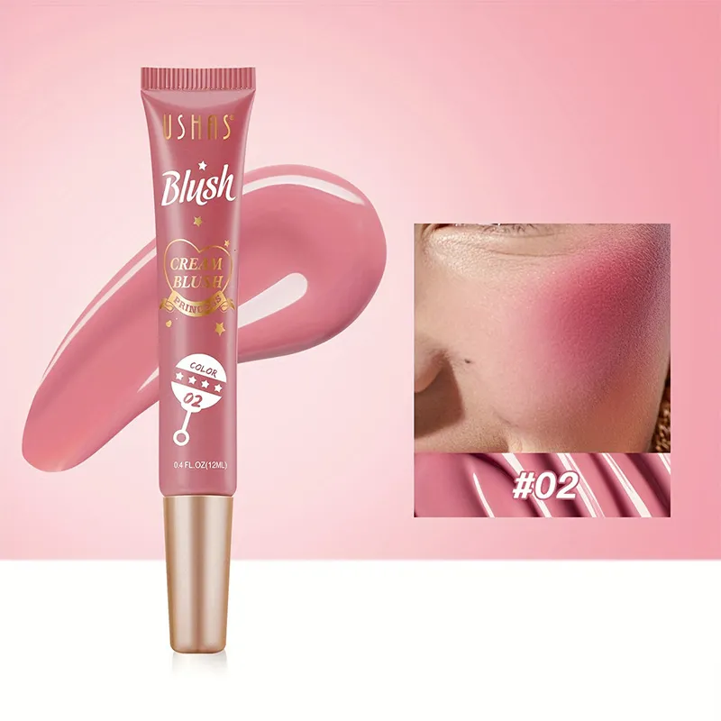 USHAS 4-Color Liquid Blush Eyeshadow Lip Cheek Shimmer FS324 11 ushas 4 color liquid blush eyeshadow lip cheek dual use contour natural fine shimmer fs324 SPU929510167685 8253