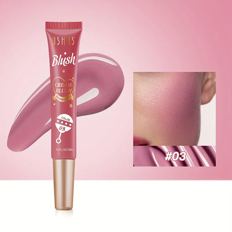USHAS 4-Color Liquid Blush Eyeshadow Lip Cheek Shimmer FS324 12 ushas 4 color liquid blush eyeshadow lip cheek dual use contour natural fine shimmer fs324 SPU929510167685 8254