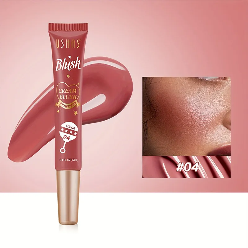 USHAS 4-Color Liquid Blush Eyeshadow Lip Cheek Shimmer FS324 13 ushas 4 color liquid blush eyeshadow lip cheek dual use contour natural fine shimmer fs324 SPU929510167685 8255