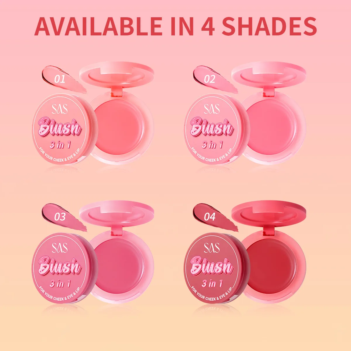 USHAS Blush Natural Glow Lightweight & Waterproof SAC002 5 ushas blush lightweight fine texture long lasting waterproof natural glow sac002 SPU926475795553 7850