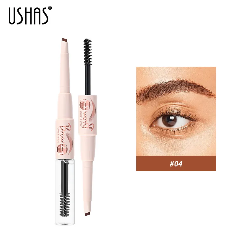 Waterproof Brow Pen and Gel Combo Long-Lasting EB026-MIX USHAS 11 ushas brow pen brow gel combo waterproof long lasting smudge proof non fading eb026 mix SPU815577276857 3969