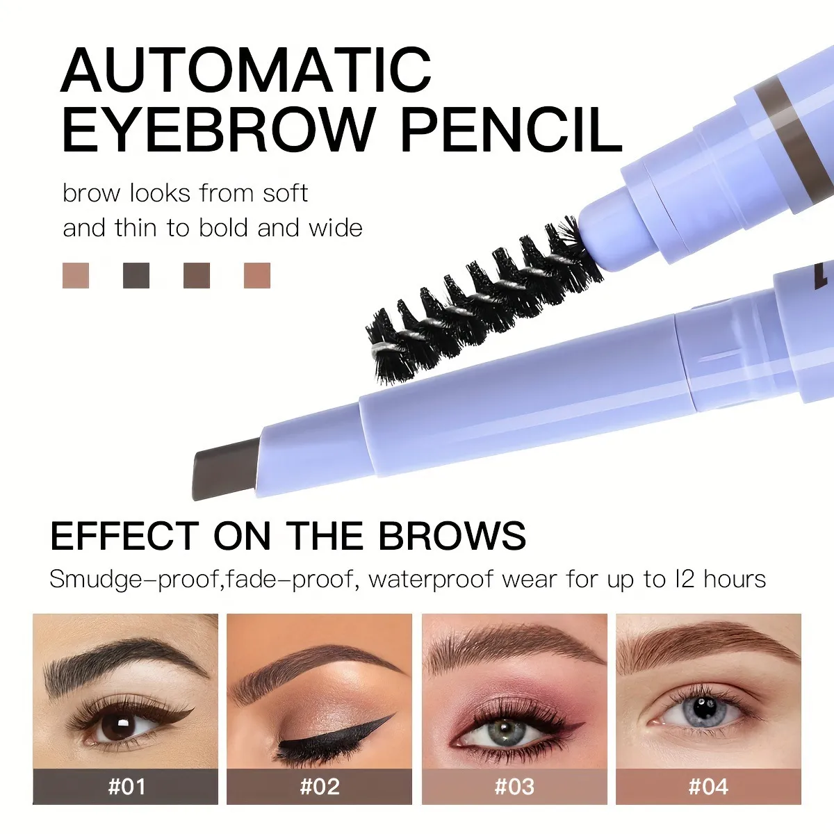Double-Ended Waterproof Brow Pen with Brush TP350F by USHAS 2 ushas brow pen double ended with brow brush waterproof smudge proof easy application tp350f SPU909330634705 7193