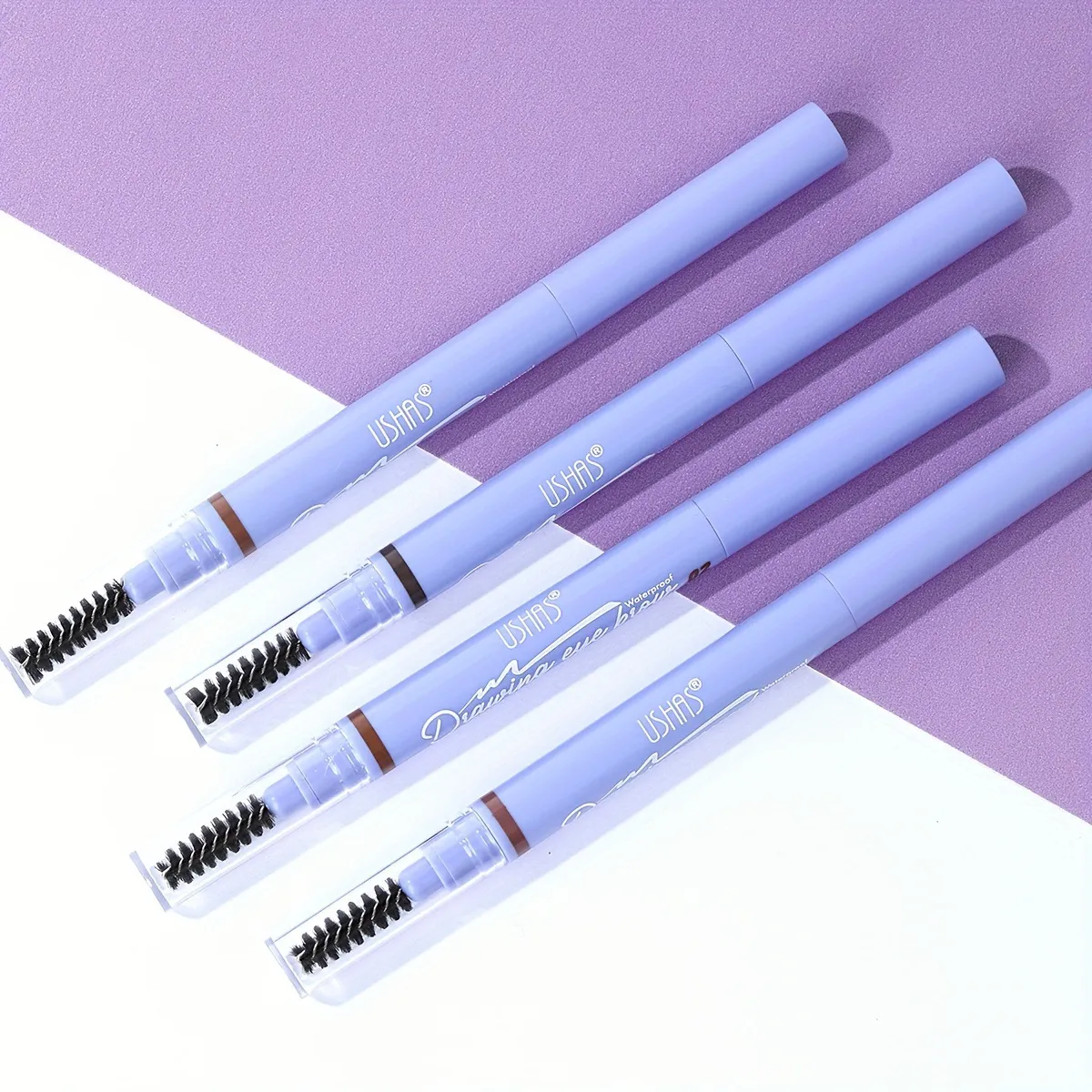 Double-Ended Waterproof Brow Pen with Brush TP350F by USHAS 8 ushas brow pen double ended with brow brush waterproof smudge proof easy application tp350f SPU909330634705 7199