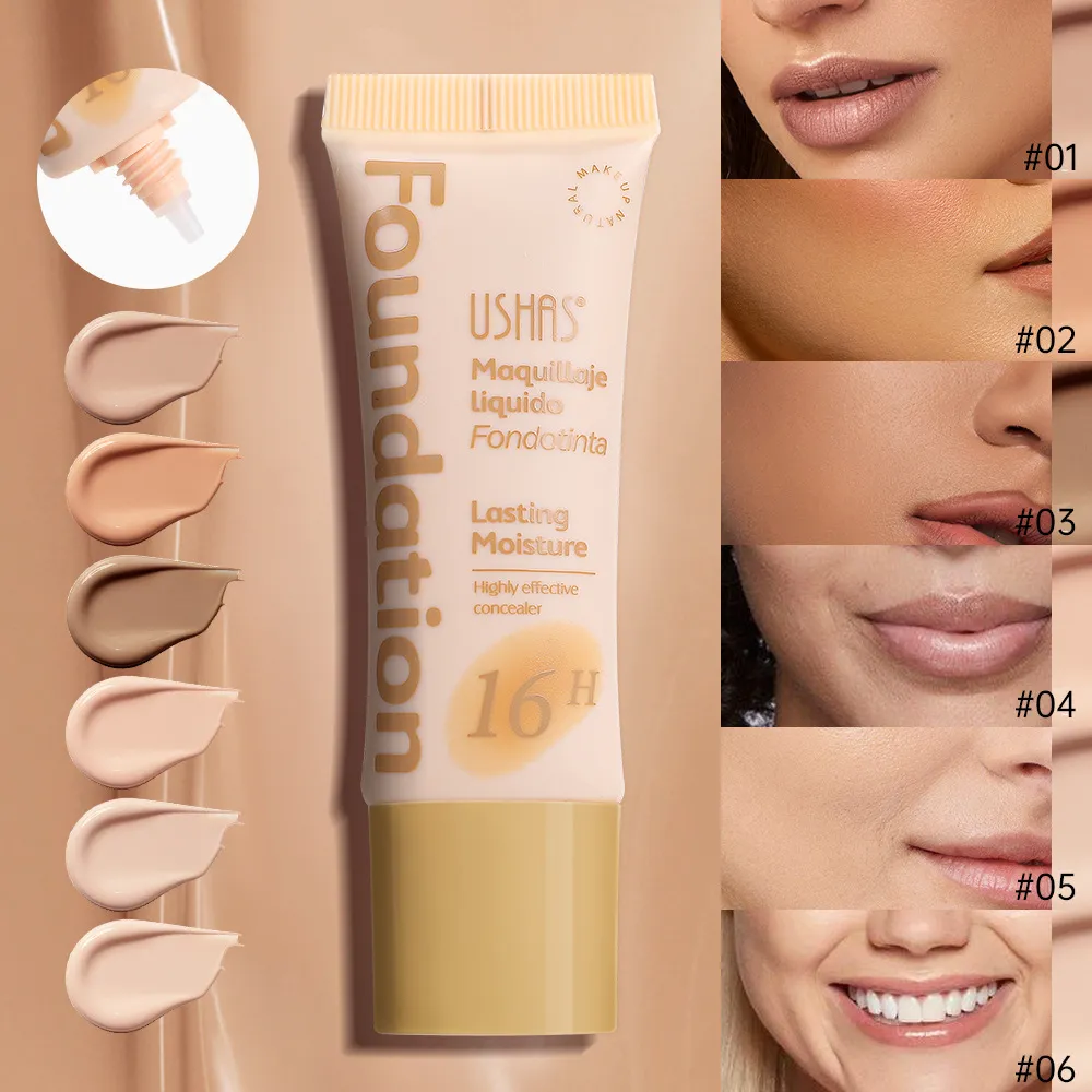 Full Coverage Concealer Foundation for Dark Circles & Acne UC100 - USHAS 1 ushas concealer foundation cover dark circles acne scars waterproof non fading uc100 SPU948119756366 10180