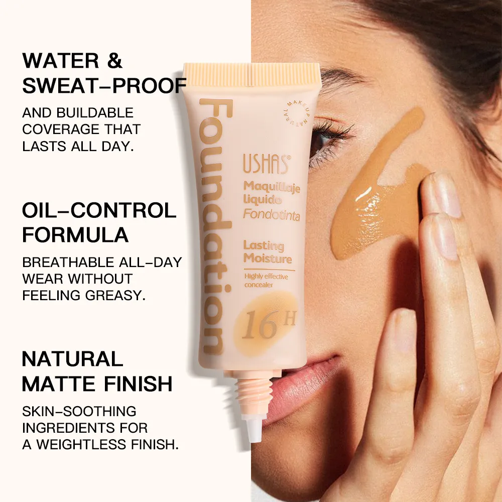 Full Coverage Concealer Foundation for Dark Circles & Acne UC100 - USHAS 5 ushas concealer foundation cover dark circles acne scars waterproof non fading uc100 SPU948119756366 10184
