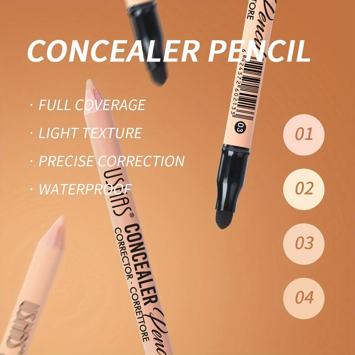 Moisturizing Concealer Pen Long-Lasting Acne Cover P1035 USHAS 3 ushas concealer long lasting cover acne brighten skin moisturizing concealer pen p1035 SPU768923943760 2088