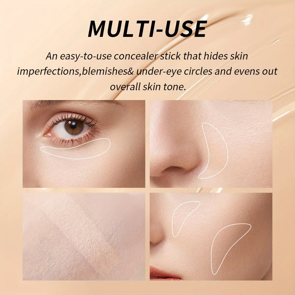 Moisturizing Concealer Pen Long-Lasting Acne Cover P1035 USHAS 4 ushas concealer long lasting cover acne brighten skin moisturizing concealer pen p1035 SPU768923943760 2089