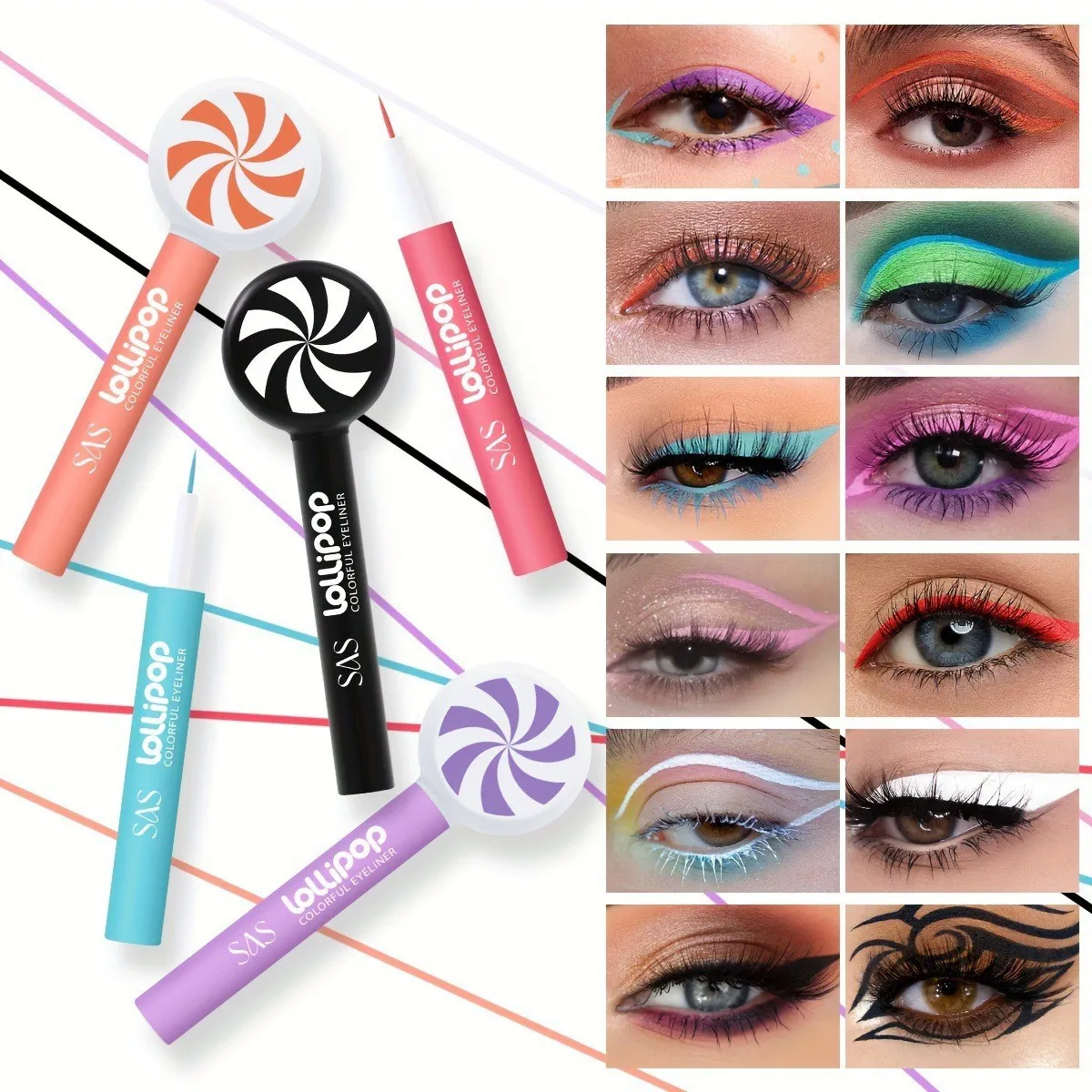 Waterproof Matte Eyeliner Pen Smudge-Proof Quick Dry SAC011 USHAS 1 ushas eyeliner pen waterproof oil proof quick dry smudge proof matte eyeliner sac011 SPU820188157427 4353