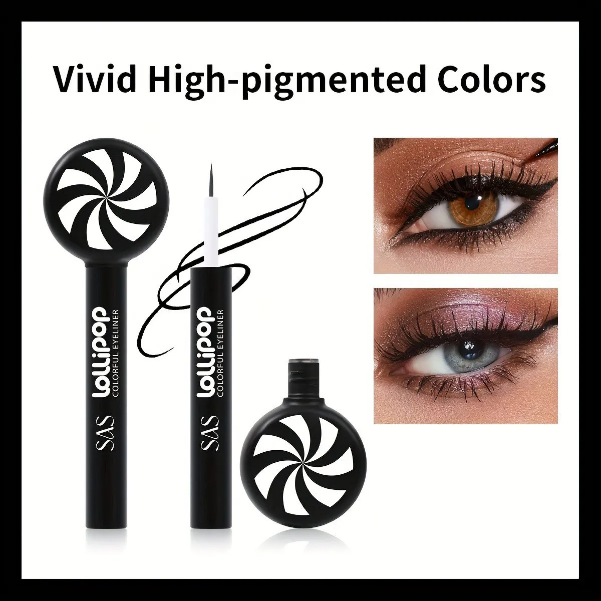 Waterproof Matte Eyeliner Pen Smudge-Proof Quick Dry SAC011 USHAS 2 ushas eyeliner pen waterproof oil proof quick dry smudge proof matte eyeliner sac011 SPU820188157427 4354