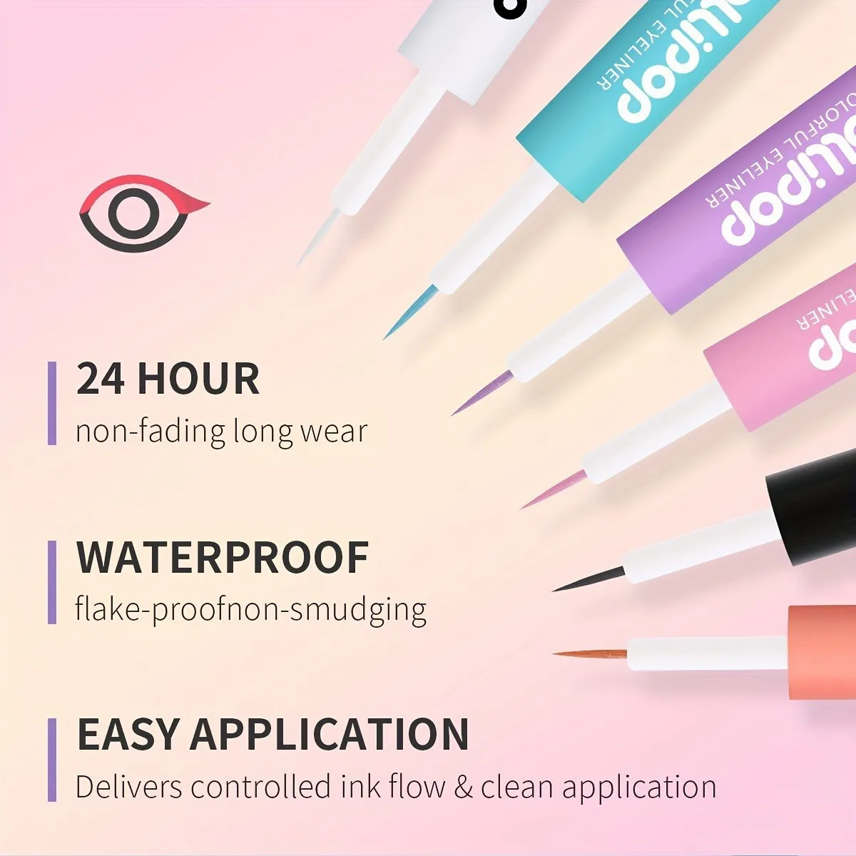 Waterproof Matte Eyeliner Pen Smudge-Proof Quick Dry SAC011 USHAS 3 ushas eyeliner pen waterproof oil proof quick dry smudge proof matte eyeliner sac011 SPU820188157427 4355