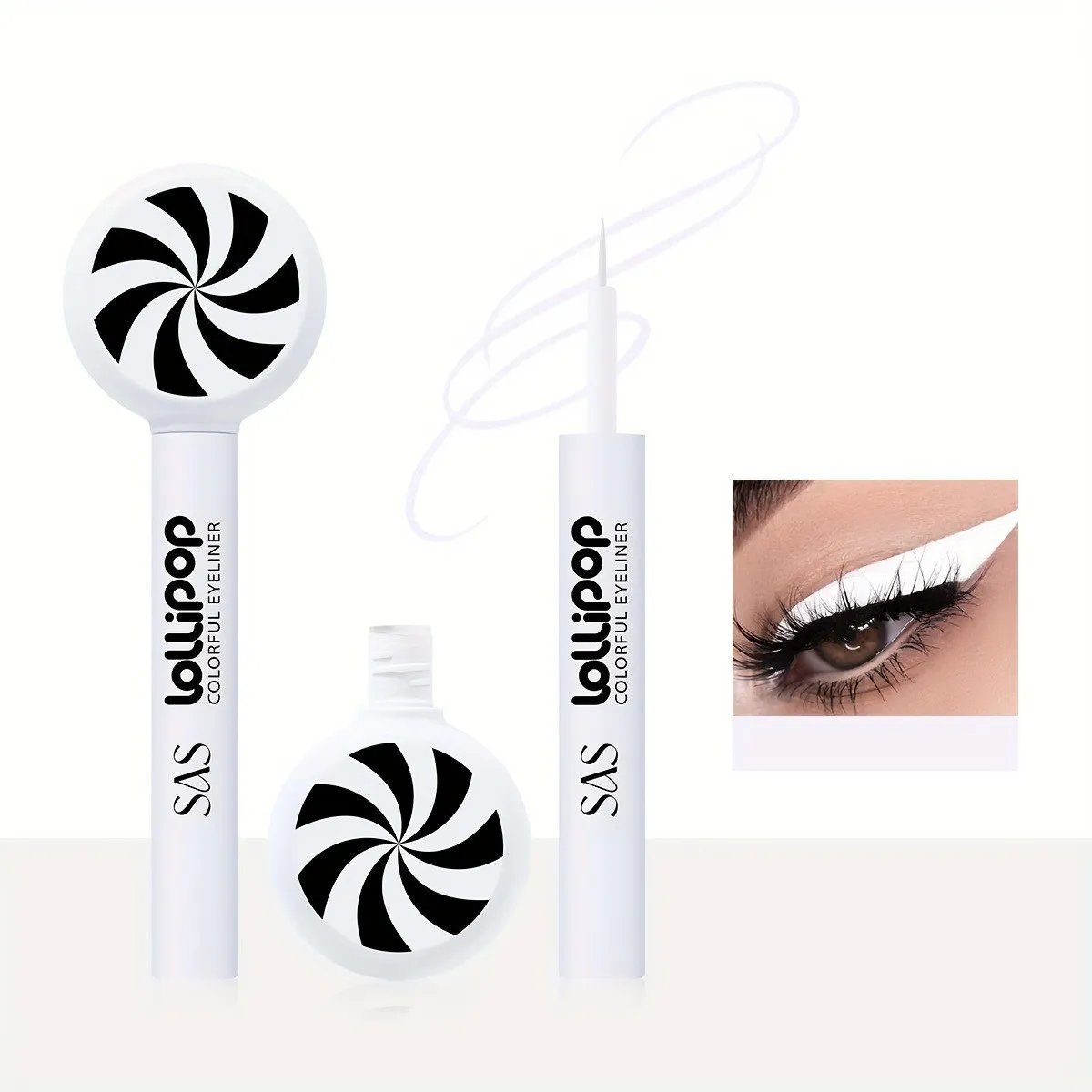 Waterproof Matte Eyeliner Pen Smudge-Proof Quick Dry SAC011 USHAS 10 ushas eyeliner pen waterproof oil proof quick dry smudge proof matte eyeliner sac011 SPU820188157427 4362
