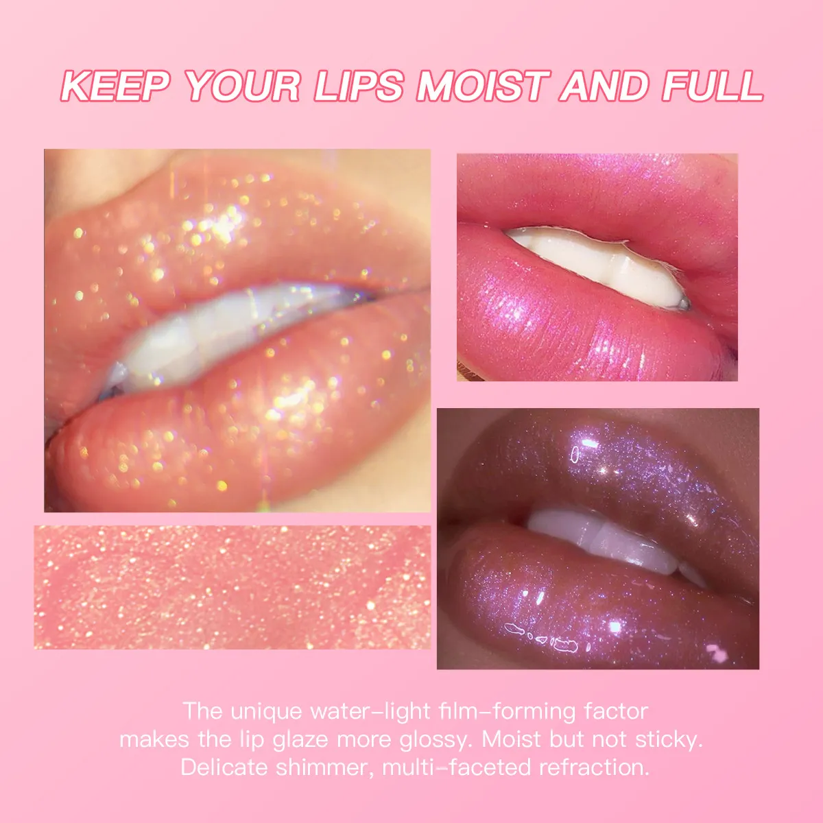 Glitter Pearl Lip Stain Waterproof & Hydrating Lip Oil UC084 USHAS 2 ushas glitter pearl lip stain waterproof moisturizing hydrating lip oil uc084 SPU946901719712 9614