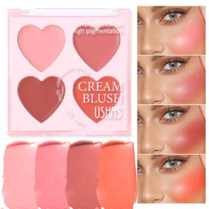 Matte Blush Cream Natural 4-Color Heart Contour Palette - USHAS