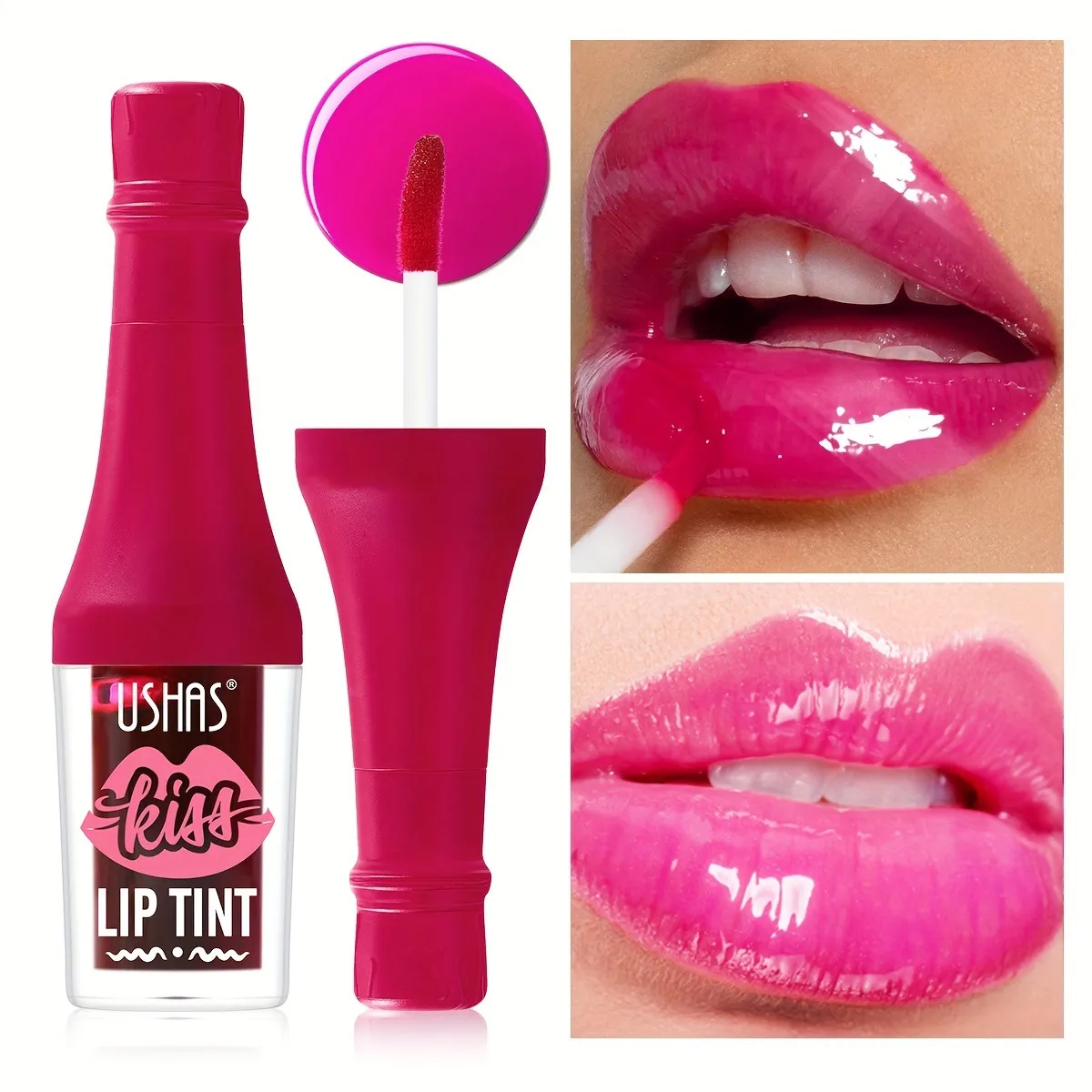 USHAS Long-Lasting Pigmented Smudge-Proof Lip Gloss LG2511 1 ushas lip gloss long lasting pigmented non fading lipstick lip stain smudge proof lg2511 SPU933439241433 8797