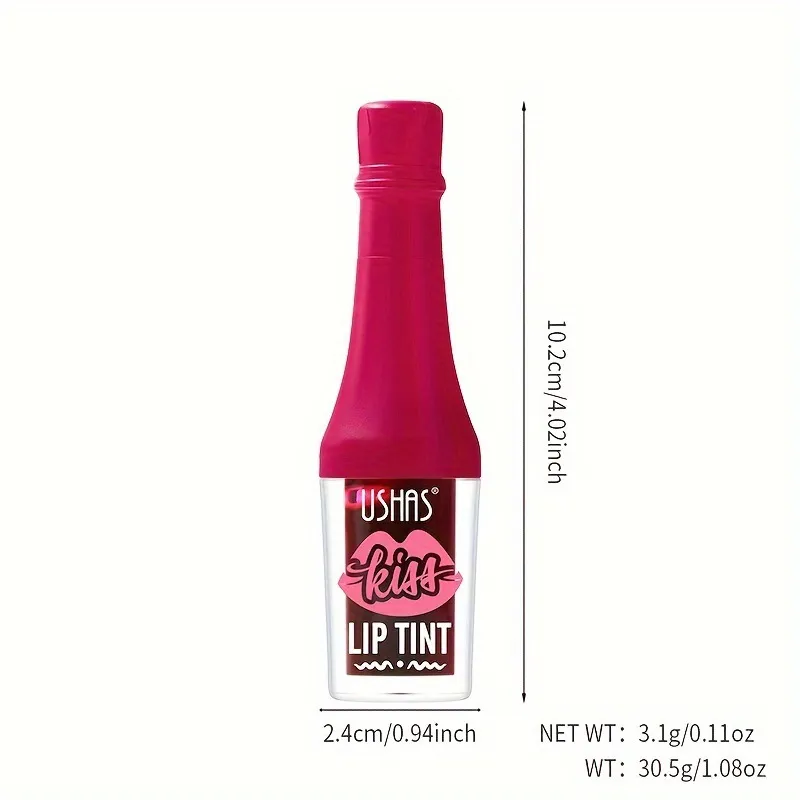 USHAS Long-Lasting Pigmented Smudge-Proof Lip Gloss LG2511 4 ushas lip gloss long lasting pigmented non fading lipstick lip stain smudge proof lg2511 SPU933439241433 8800