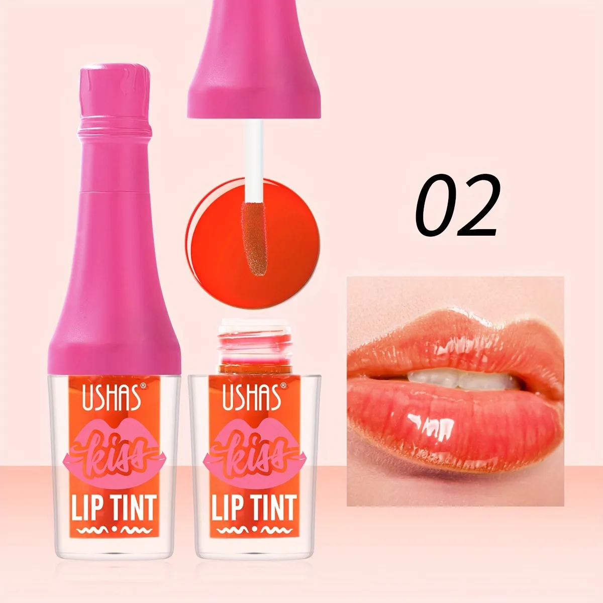 USHAS Long-Lasting Pigmented Smudge-Proof Lip Gloss LG2511 6 ushas lip gloss long lasting pigmented non fading lipstick lip stain smudge proof lg2511 SPU933439241433 8802
