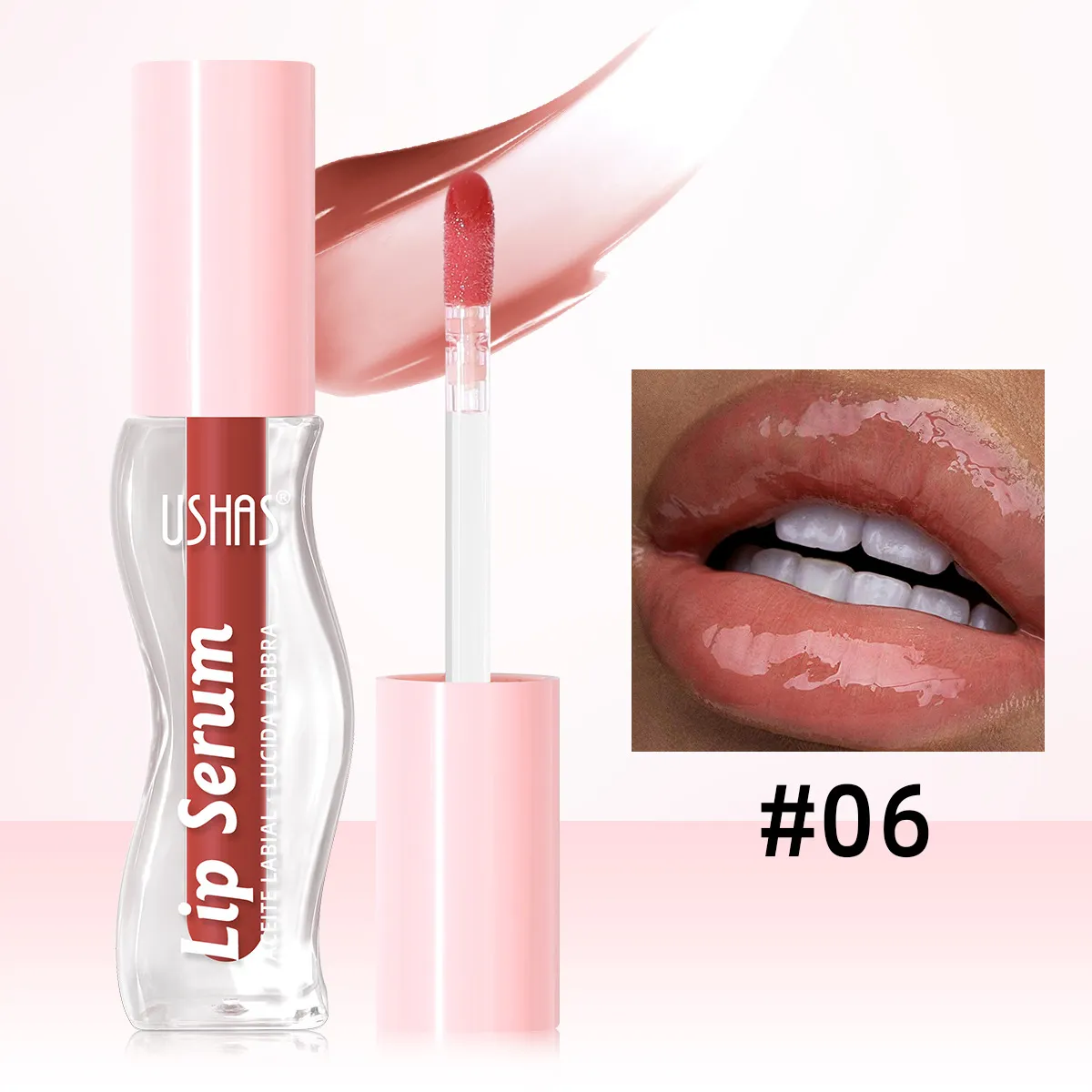 Long-Lasting Lip Gloss Non-Sticky Pigmented UC149 USHAS 6 ushas lip gloss non fading non sticky lipstick lip stain long lasting pigmented uc149 SPU946975782655 9754