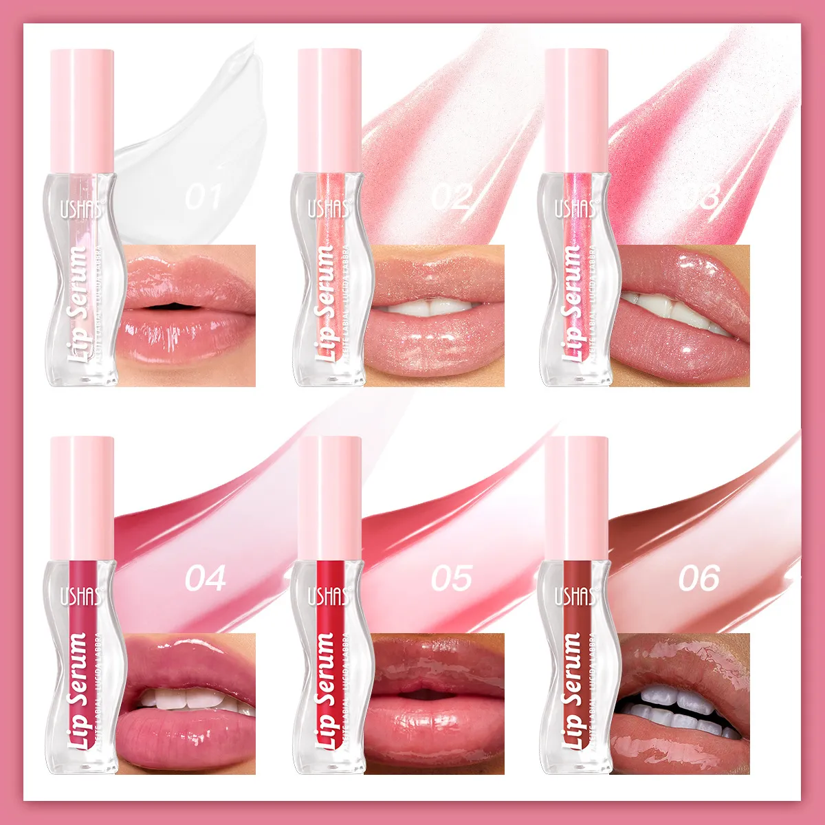 Long-Lasting Lip Gloss Non-Sticky Pigmented UC149 USHAS 10 ushas lip gloss non fading non sticky lipstick lip stain long lasting pigmented uc149 SPU946975782655 9758
