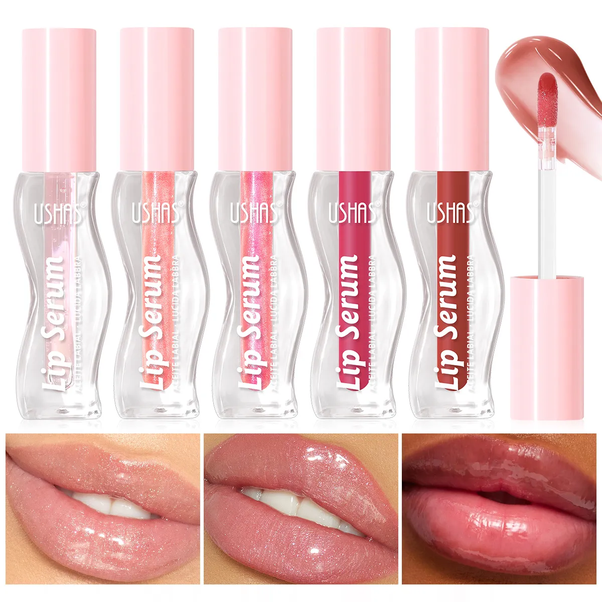 Long-Lasting Lip Gloss Non-Sticky Pigmented UC149 USHAS 14 ushas lip gloss non fading non sticky lipstick lip stain long lasting pigmented uc149 SPU946975782655 9762