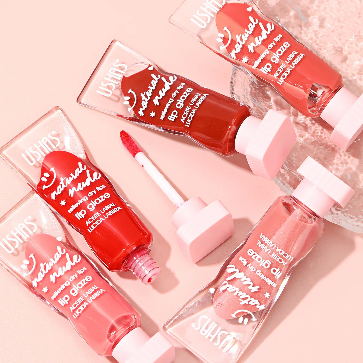 USHAS Lip Stain Moisturizing Long-Lasting Lip Gloss ULG004 7 ushas lip stain moisturizing hydrating long lasting brightening lip balm lip gloss ulg004 SPU968371168268 10750