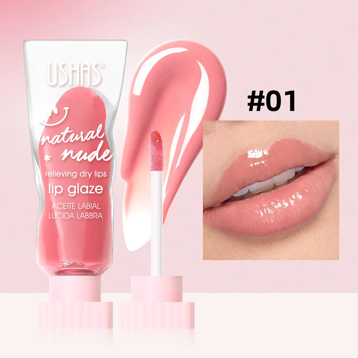 USHAS Lip Stain Moisturizing Long-Lasting Lip Gloss ULG004 10 ushas lip stain moisturizing hydrating long lasting brightening lip balm lip gloss ulg004 SPU968371168268 10753