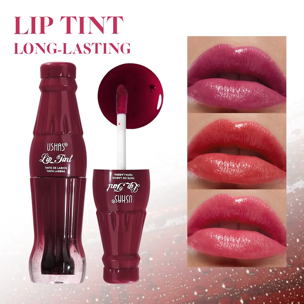 Smudge-Proof Lip Stain Waterproof Non-Fading Lip Gloss UC139 USHAS 3 ushas lipstick smudge proof lip stain waterproof non fading lip gloss uc139 SPU946523491350 9525