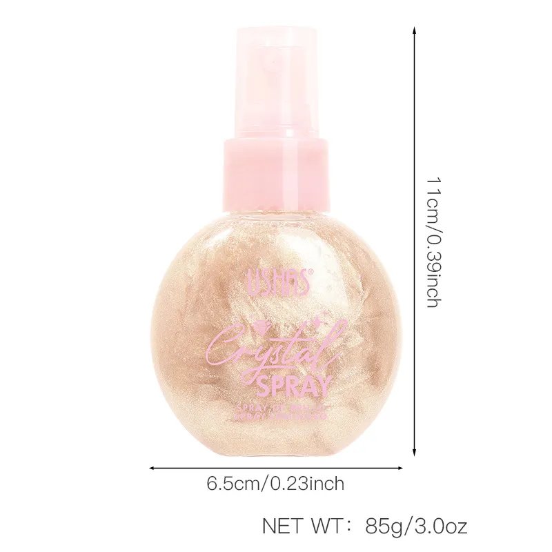 Liquid Highlighter Spray for Brightening and Moisturizing UC103A+B USHAS 1 ushas liquid highlighter brightening moisturizing contour highlighter spray uc103a b SPU934529088467 8958