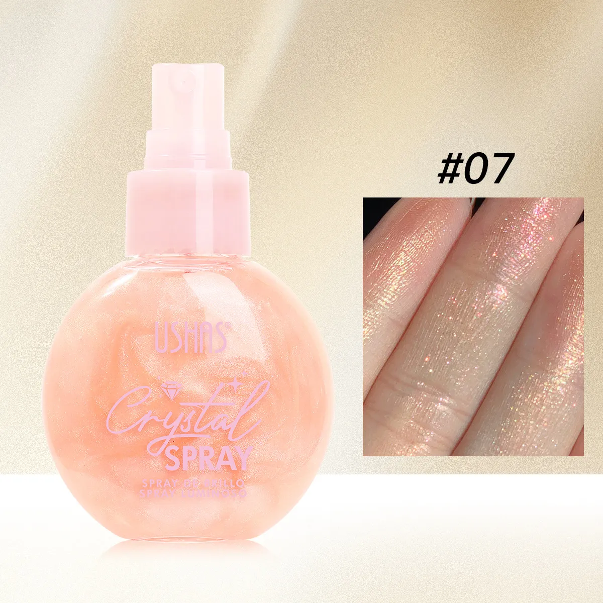 Liquid Highlighter Spray for Brightening and Moisturizing UC103A+B USHAS 19 ushas liquid highlighter brightening moisturizing contour highlighter spray uc103a b SPU934529088467 8976
