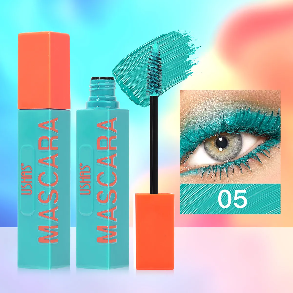 Volumizing Smudge-Proof Mascara for Lengthening UC035 - USHAS 5 ushas mascara volumizing lengthening natural 6 color smudge proof mascara uc035 SPU957943411134 10327