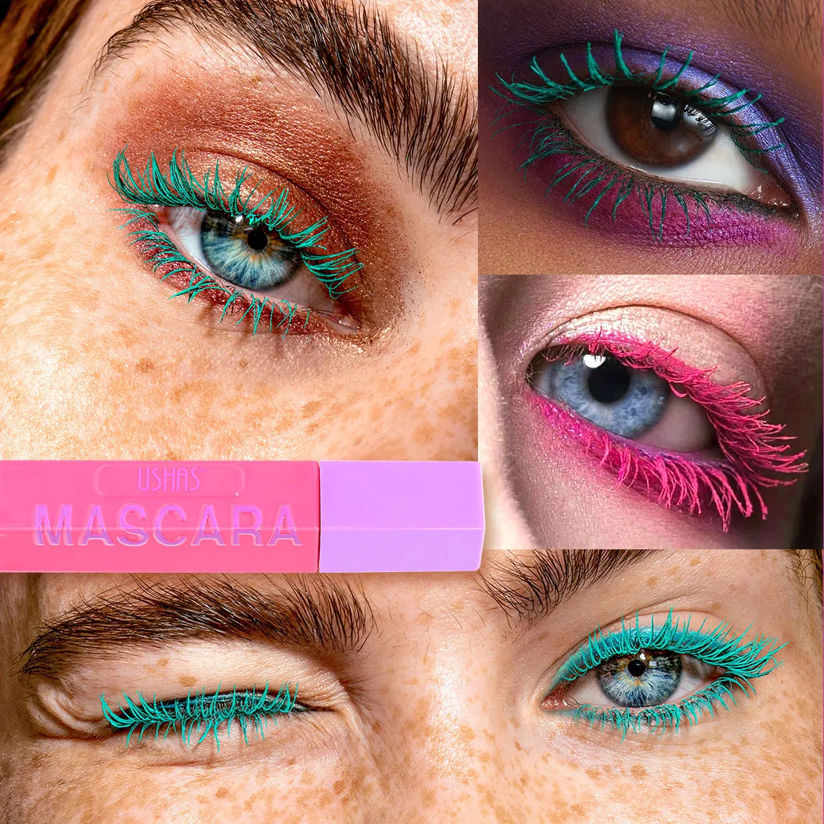 Volumizing Smudge-Proof Mascara for Lengthening UC035 - USHAS 13 ushas mascara volumizing lengthening natural 6 color smudge proof mascara uc035 SPU957943411134 10335
