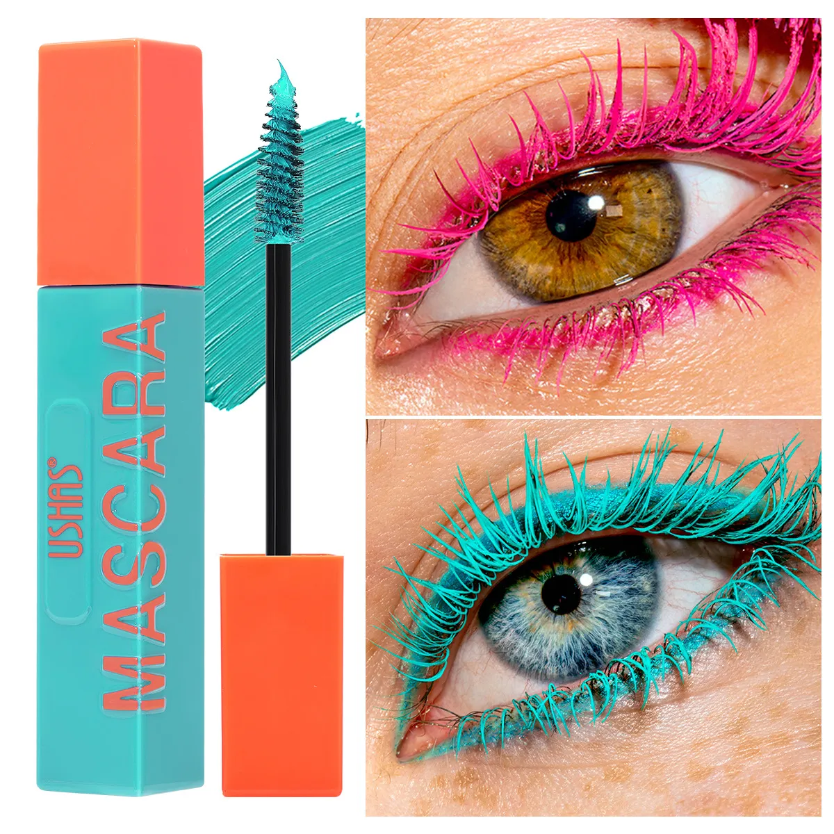 Volumizing Smudge-Proof Mascara for Lengthening UC035 - USHAS 17 ushas mascara volumizing lengthening natural 6 color smudge proof mascara uc035 SPU957943411134 10339