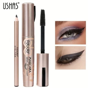 USHAS Waterproof Mascara & Brow Pen - Black Lengthening & Curling