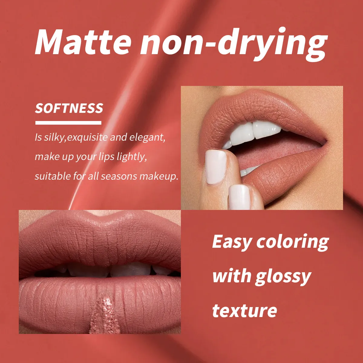 USHAS Moisturizing Matte Liquid Lipstick - Smudge-Proof Waterproof Lip Stain 2 ushas moisturizing smudge proof liquid waterproof lipstick 12 colors lip gloss matte lip stain wholesale SPU890766031039 6775