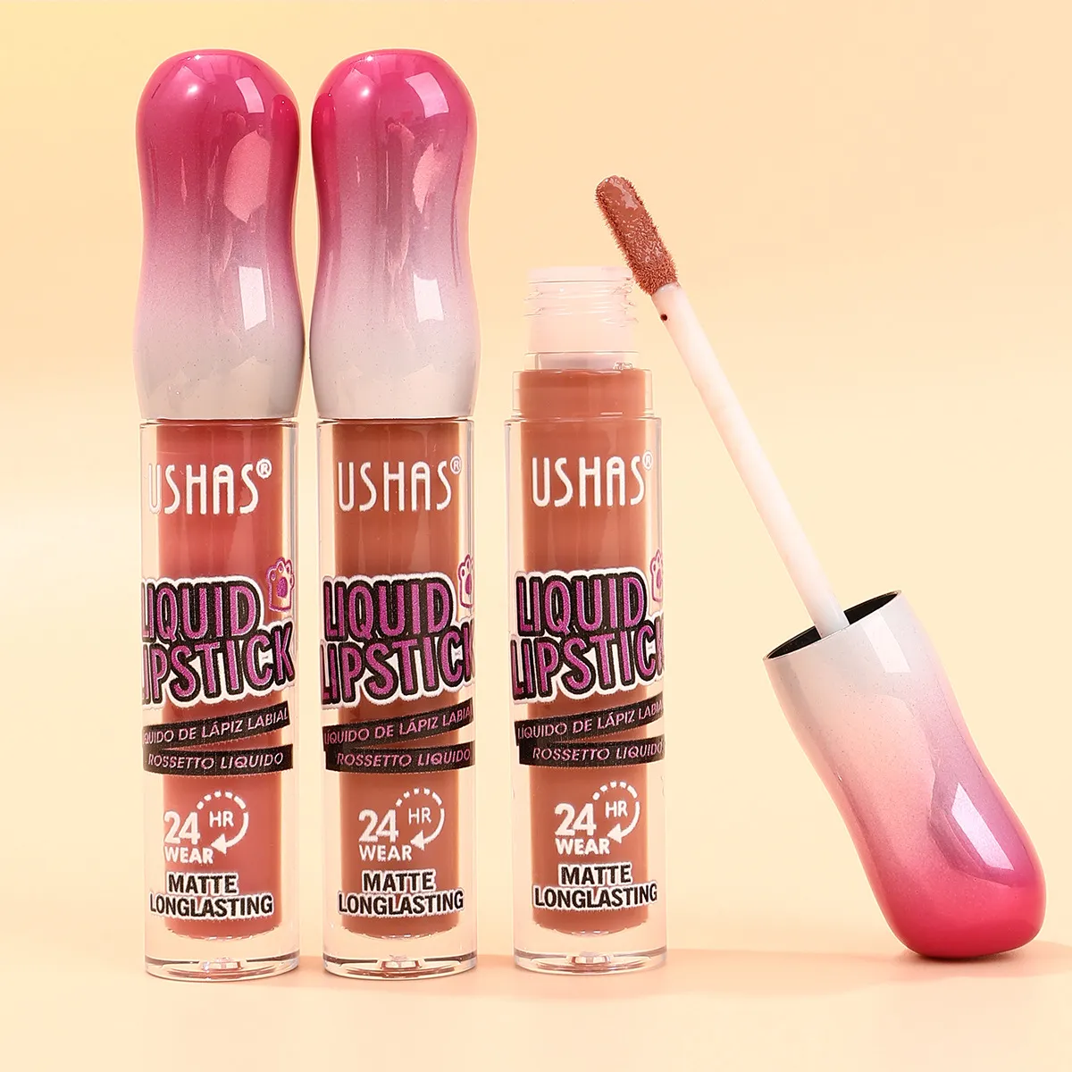 USHAS Moisturizing Matte Liquid Lipstick - Smudge-Proof Waterproof Lip Stain 7 ushas moisturizing smudge proof liquid waterproof lipstick 12 colors lip gloss matte lip stain wholesale SPU890766031039 6780