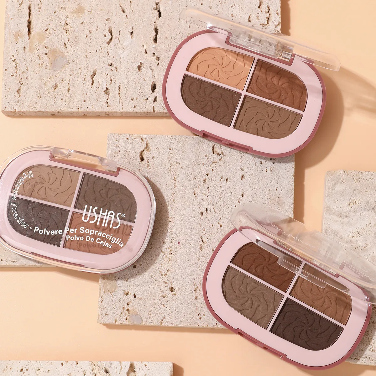 USHAS Natural Contour 4-Compartment Brow Powder UF100 11 ushas natural contour fine 4 compartment brow powder uf100 SPU947634413760 10039