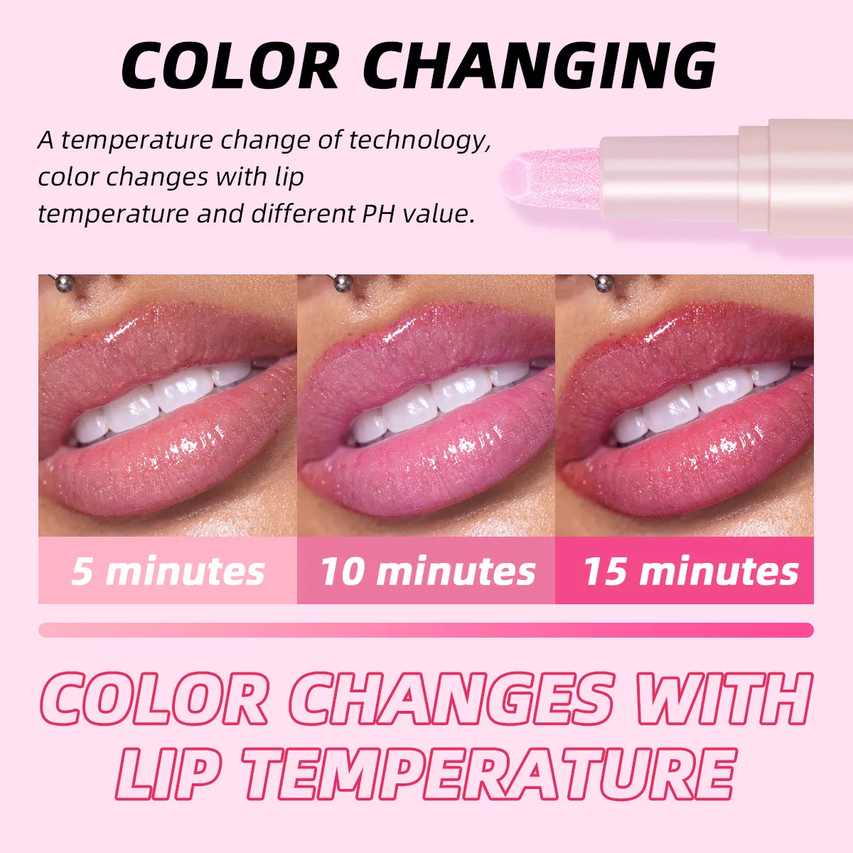Pearl Lipstick Glossy Non-Fading Lip Stain UC056 by USHAS 3 ushas pearl lipstick glossy non fading shiny lip stain uc056 SPU891430697939 6793