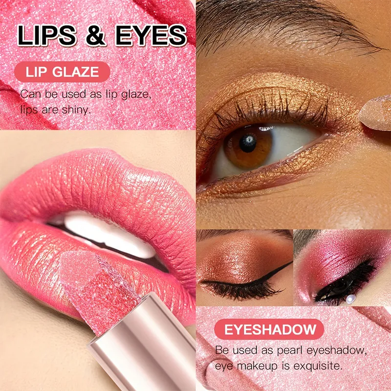 Pearl Shimmer Lipstick Waterproof Long-Lasting UC012A+B USHAS 9 ushas pearl lipstick waterproof smudge proof long lasting moisturizing fine shimmer lipstick uc012a b SPU842210325630 5189