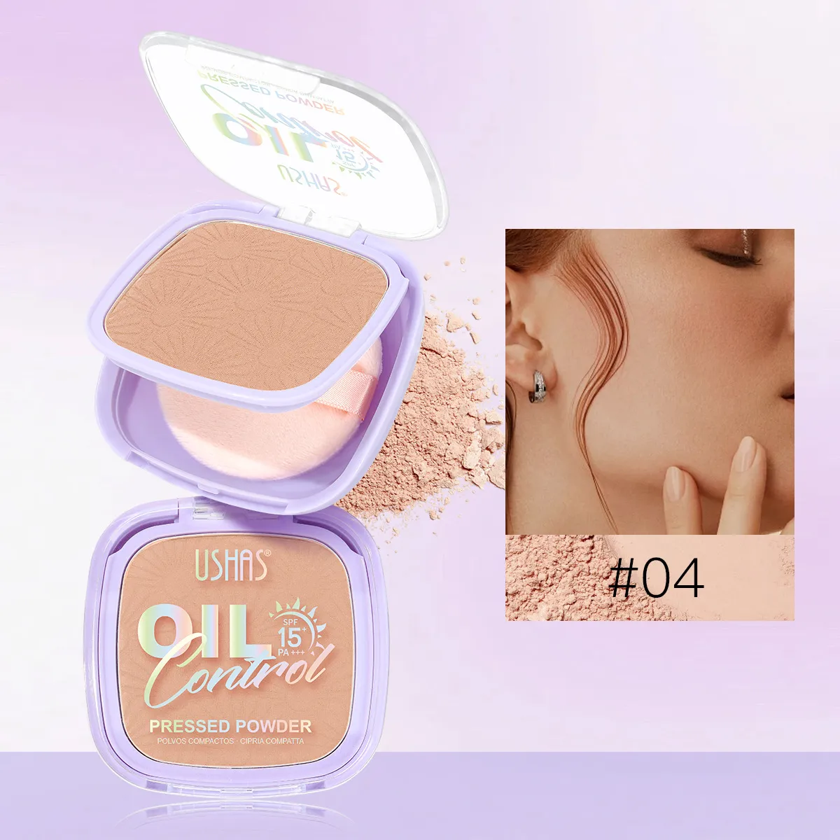 Oil Control Setting Powder & Facial Contour Concealer UF079 - USHAS 4 ushas powder oil control concealer facial contour setting powder uf079 SPU943770438157 9282