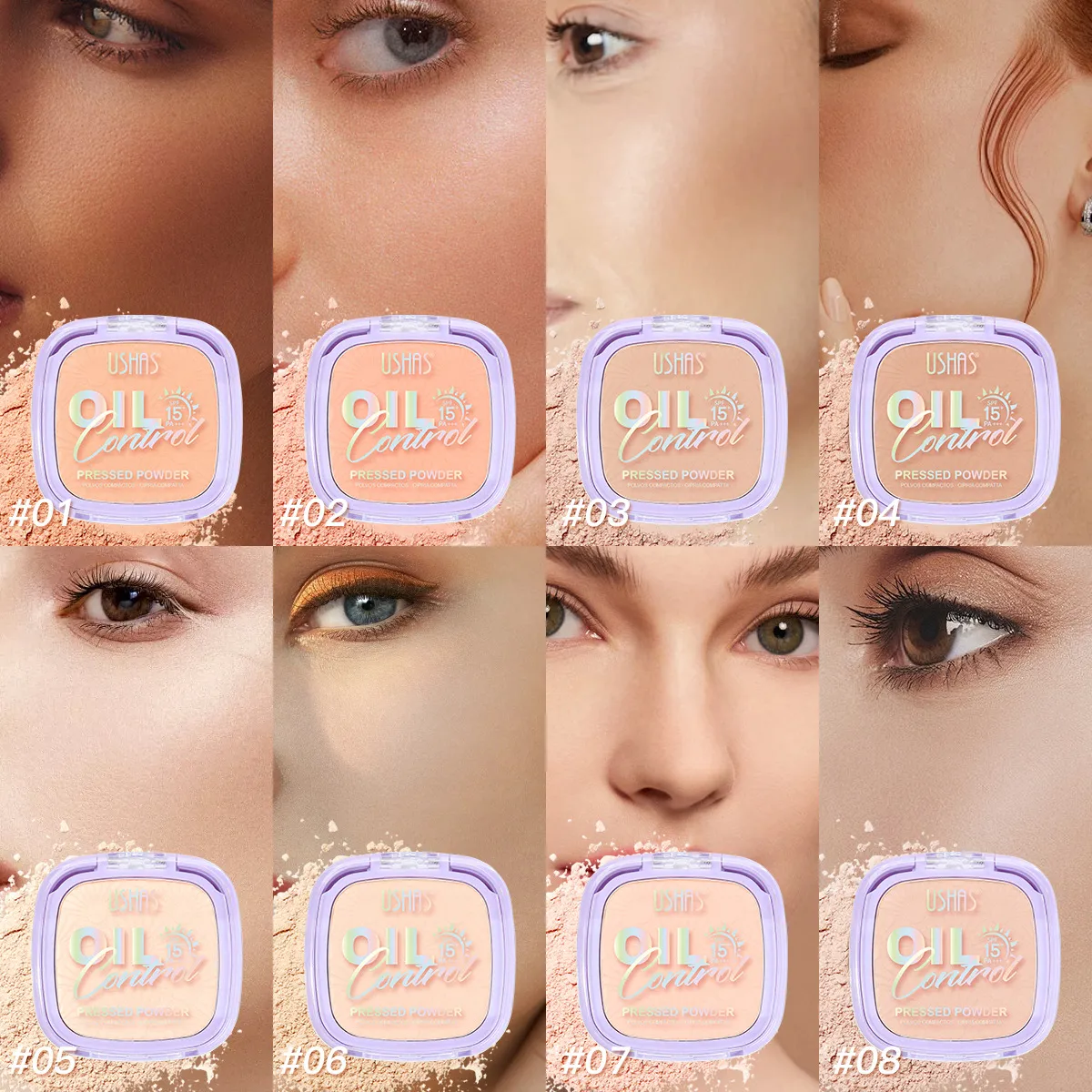 Oil Control Setting Powder & Facial Contour Concealer UF079 - USHAS 14 ushas powder oil control concealer facial contour setting powder uf079 SPU943770438157 9292