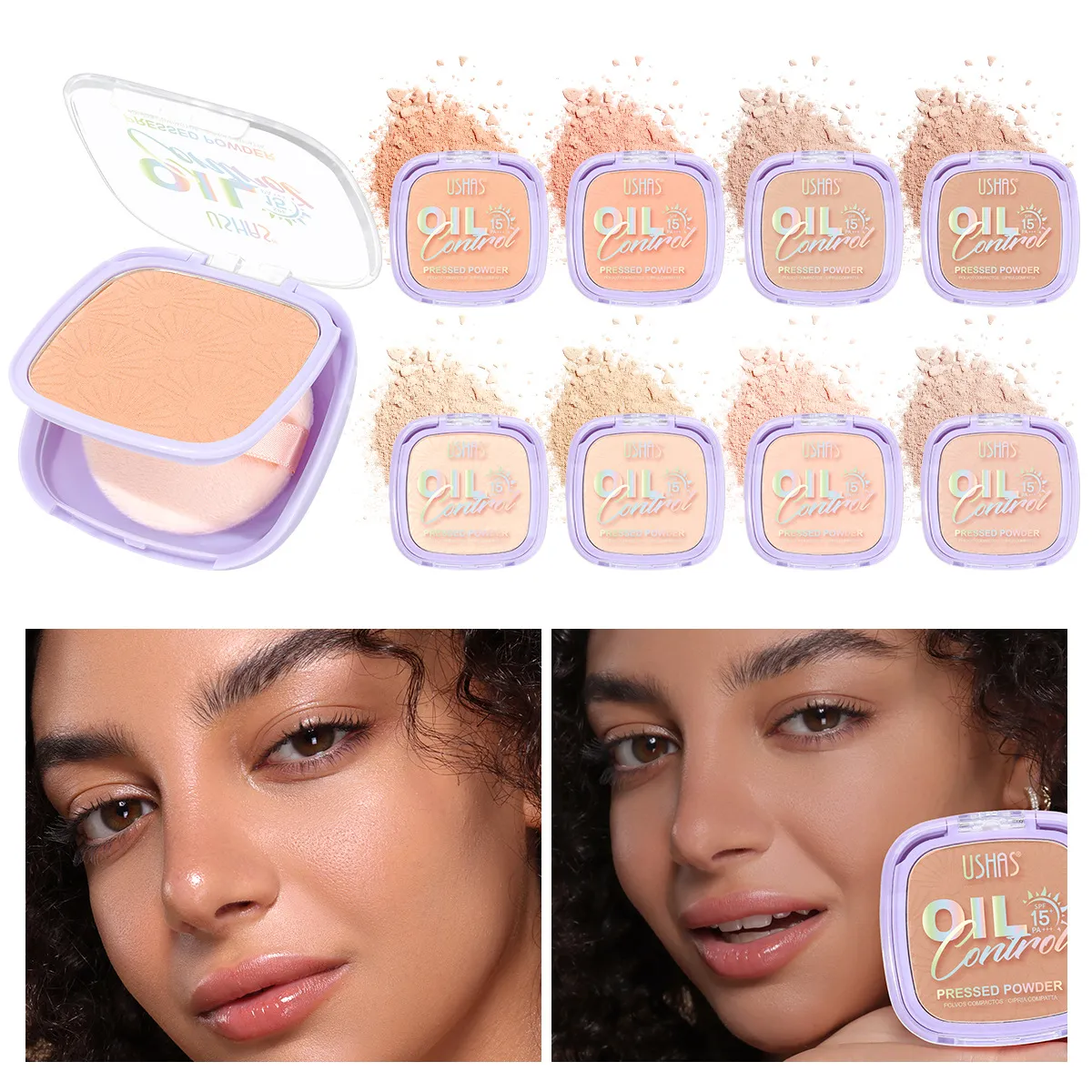 Oil Control Setting Powder & Facial Contour Concealer UF079 - USHAS 19 ushas powder oil control concealer facial contour setting powder uf079 SPU943770438157 9297