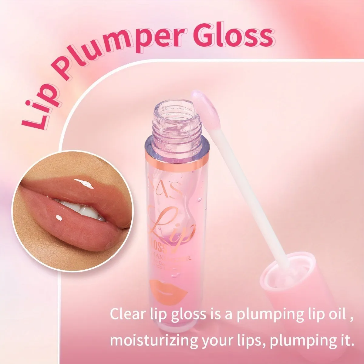 Transparent Lip Gloss Moisturizing & Long-Lasting SAC053 - USHAS 6 ushas transparent lip gloss moisturizing long lasting hydrating waterproof smudge proof lip stain sac053 SPU820161031551 4338
