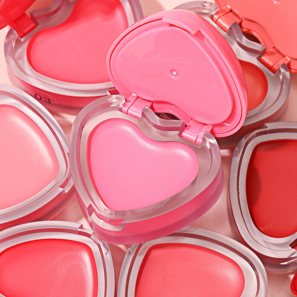 Waterproof Mousse Blush Long-Lasting Pigmented UC159 USHAS 7 ushas waterproof long lasting pigmented heart shape mousse blush uc159 SPU967080394155 10654