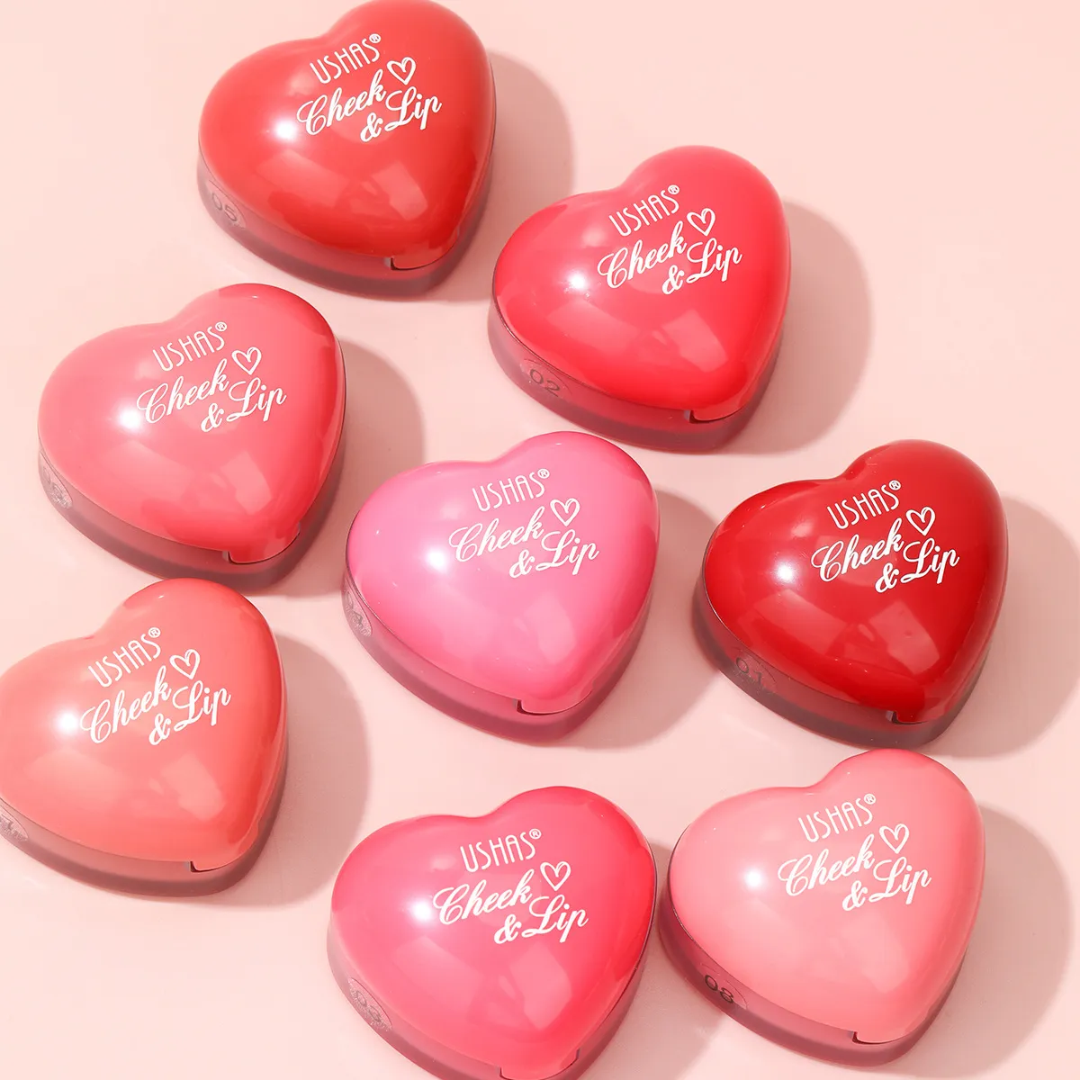 Waterproof Mousse Blush Long-Lasting Pigmented UC159 USHAS 8 ushas waterproof long lasting pigmented heart shape mousse blush uc159 SPU967080394155 10655